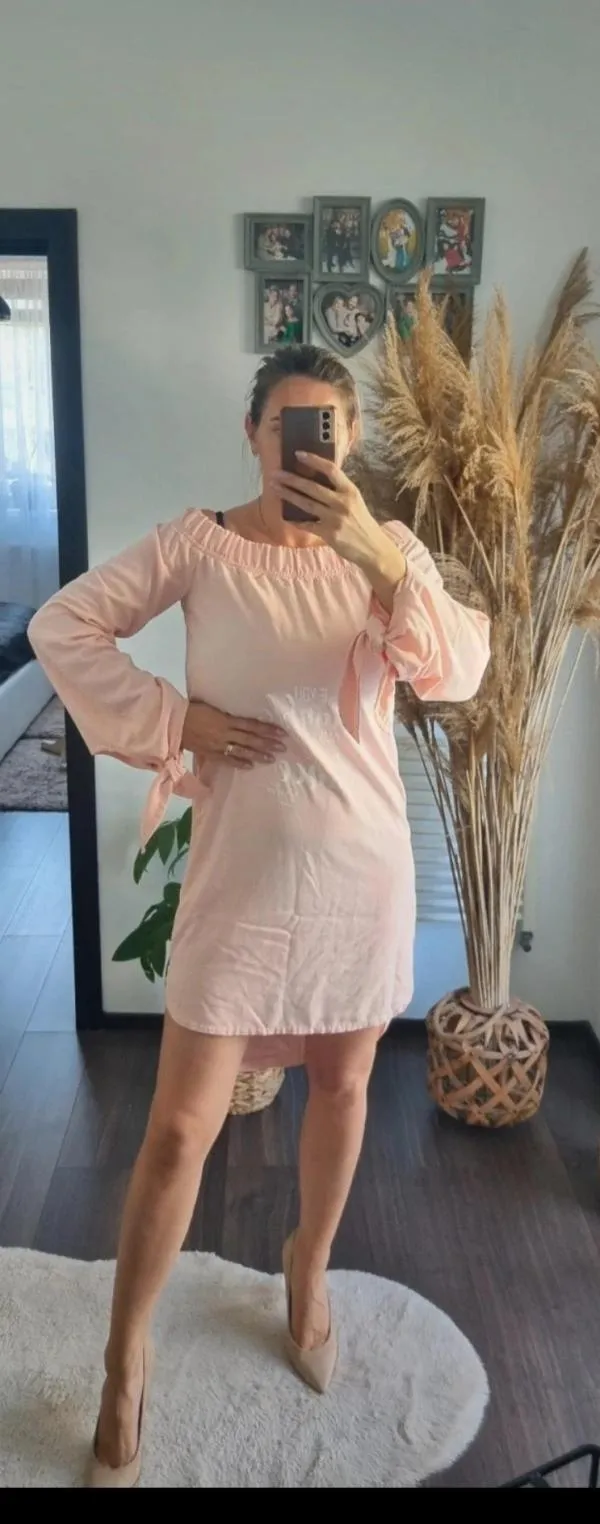 Rochie de vară Negative EU 36 | Roz, Mini, Mânecă lungă - Image 3