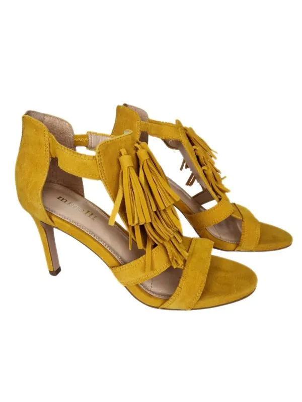Sandale cu toc Minelli EU 37 | Caramel, Piele întoarsă Suede - Image 2