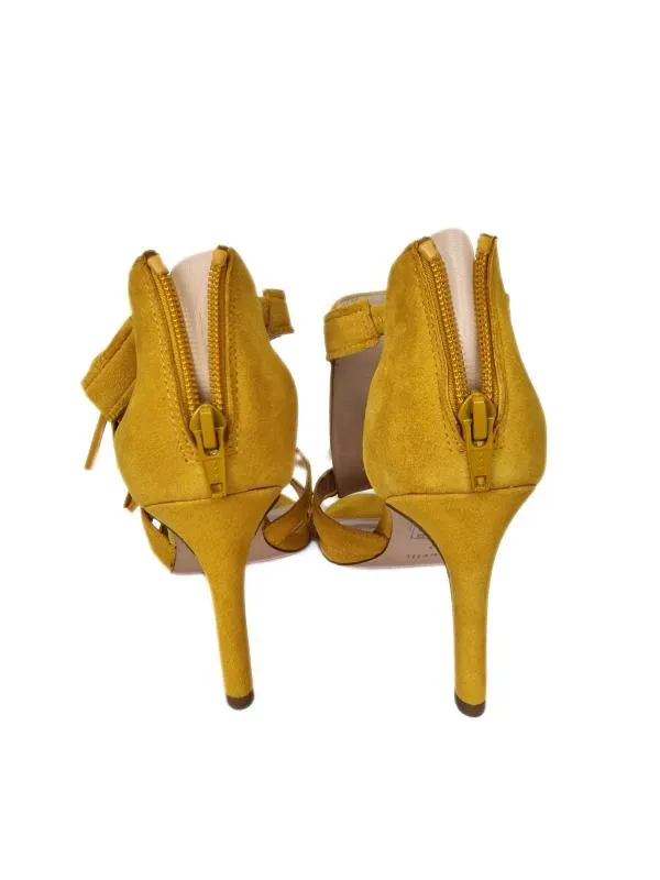 Sandale cu toc Minelli EU 37 | Caramel, Piele întoarsă Suede - Image 3