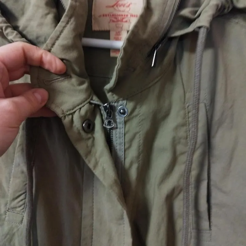 Jachetă Levi's S | Khaki, Cu glugă, Bumbac - Image 11