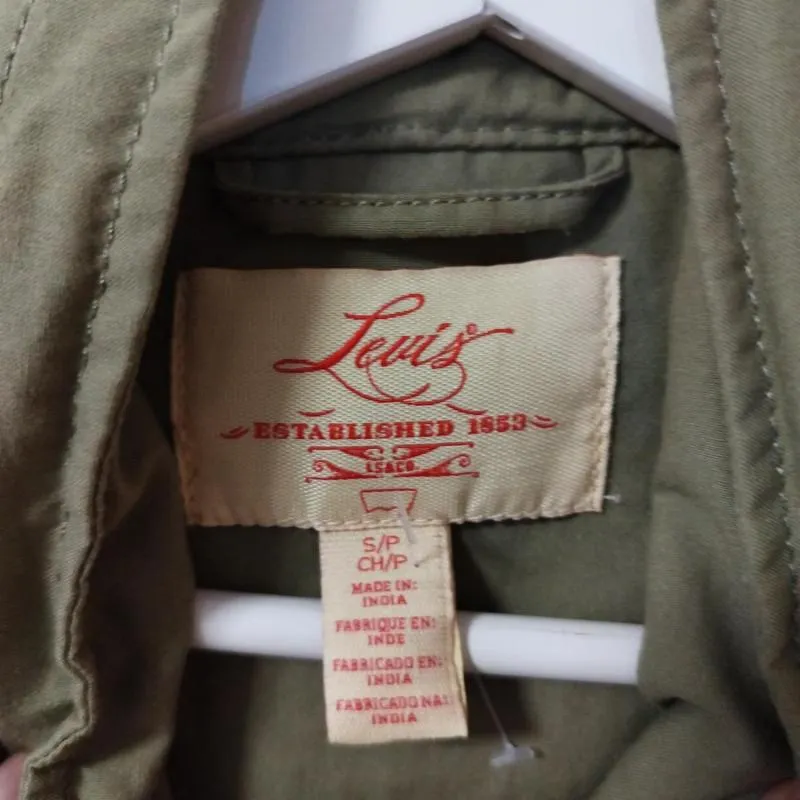 Jachetă Levi's S | Khaki, Cu glugă, Bumbac - Image 3