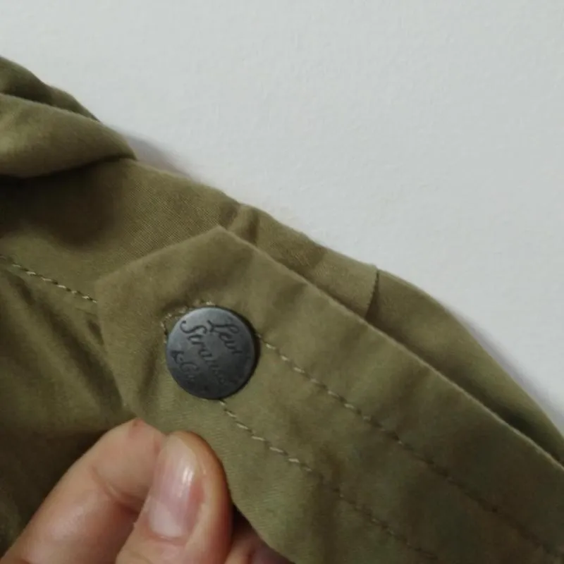 Jachetă Levi's S | Khaki, Cu glugă, Bumbac - Image 6