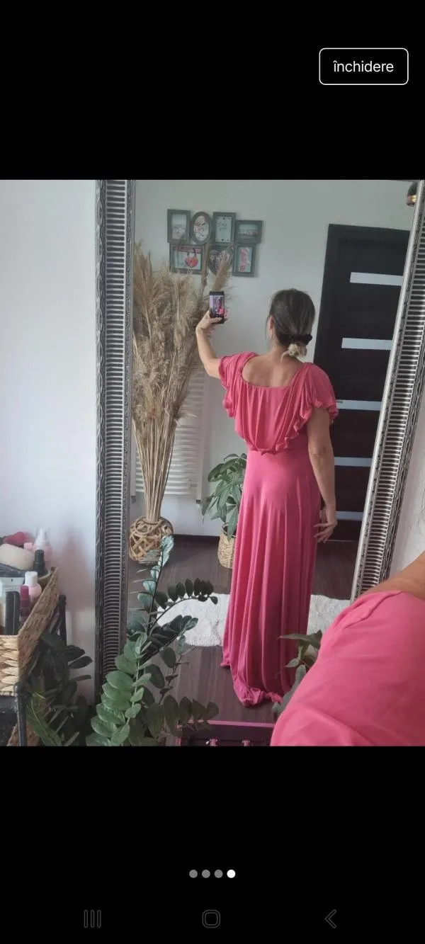 Rochie de seară Ramona Badescu EU 38 | Fuchsia, Maxi, Cu umerii goi - Image 6