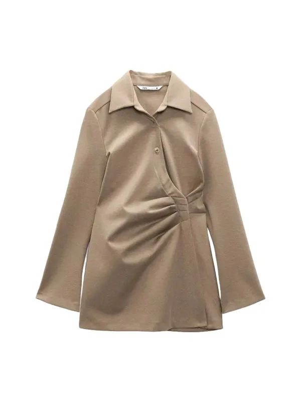 Bluză Zara EU 40 | Caramel, Normal, Mânecă lungă