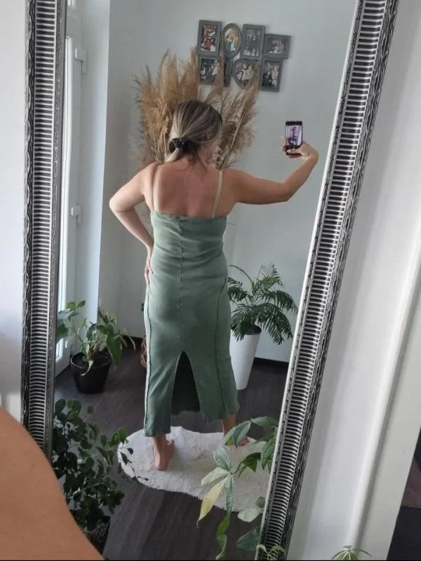 Rochie de seară ASOS EU 42 | Verde mentă, Midi, Cu umerii goi - Image 2