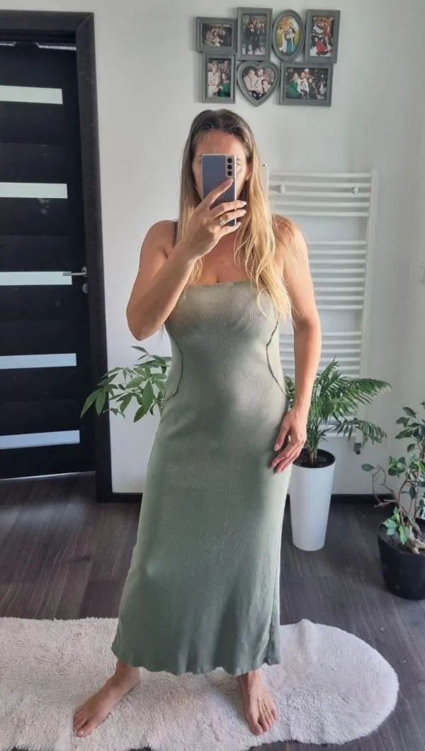 Rochie de seară ASOS EU 42 | Verde mentă, Midi, Cu umerii goi - Image 3