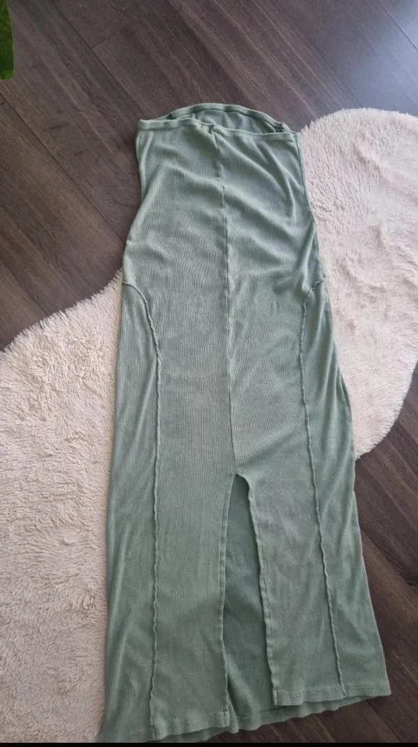 Rochie de seară ASOS EU 42 | Verde mentă, Midi, Cu umerii goi - Image 3
