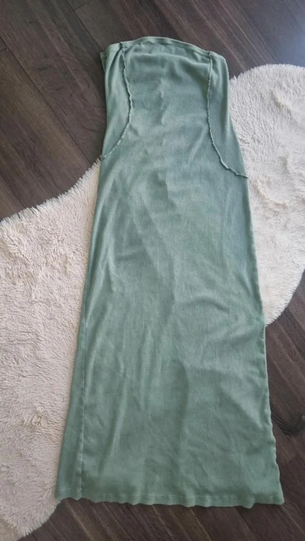 Rochie de seară ASOS EU 42 | Verde mentă, Midi, Cu umerii goi - Image 4