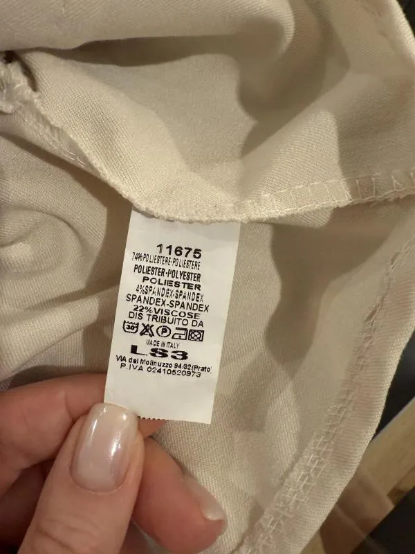 Costum cu sacou și pantaloni Made in Italy M | Bej - Image 5