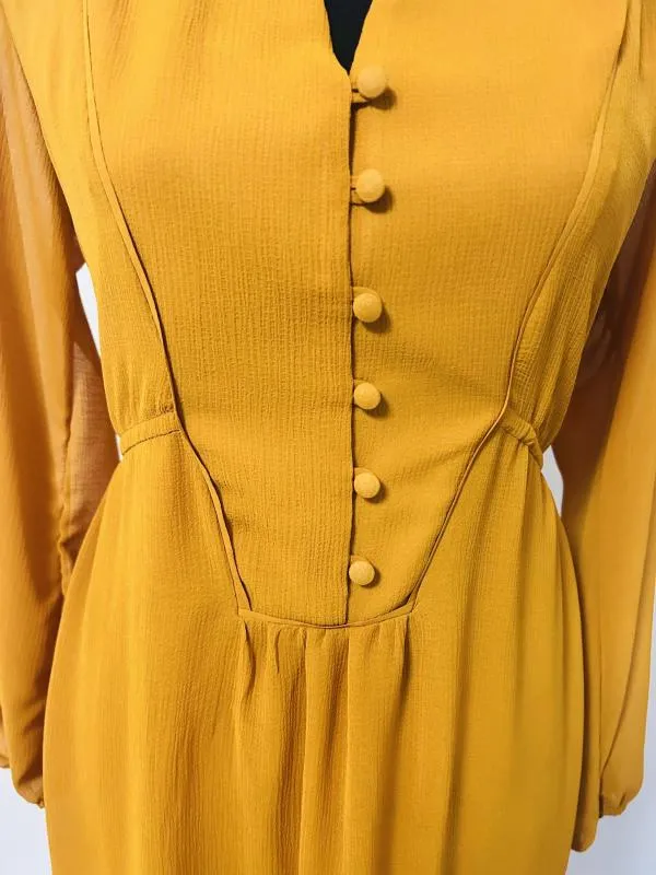 Rochie casual Reserved EU 40 | Portocaliu, Midi, Mânecă lungă - Image 4