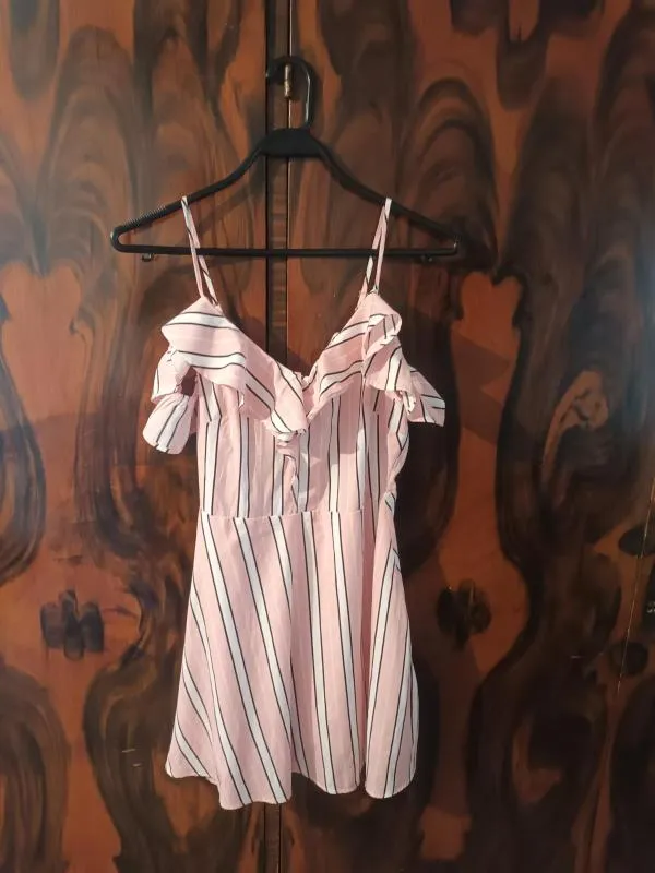 Rochie de vară Shein S | Roz, Mini, Bretele subțiri