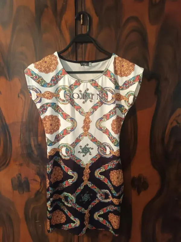 Rochie casual Solin M | Alb, Mini