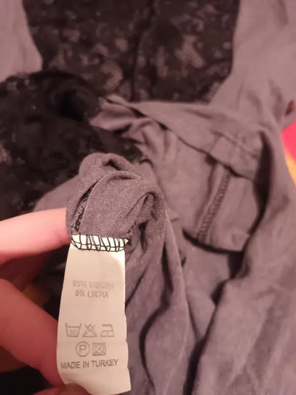 Tricou Made in Turkey M | Gri, Normal, Fără mâneci - Image 3