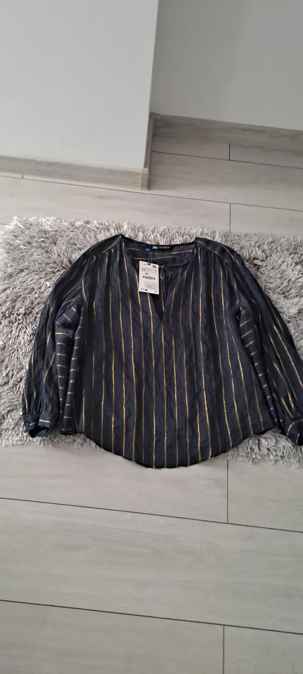 Cămașă Zara EU 34 | Albastru, Normal, Mânecă lungă, Vâscoză - Image 2