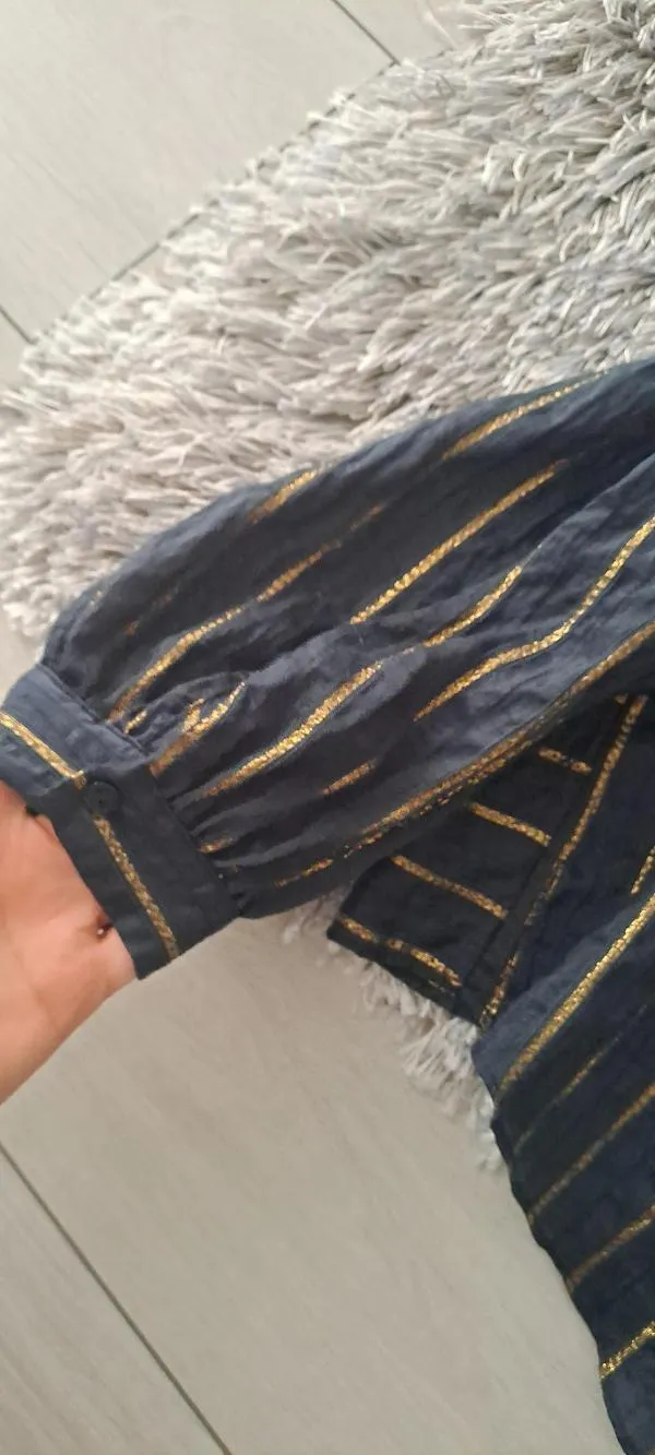 Cămașă Zara EU 34 | Albastru, Normal, Mânecă lungă, Vâscoză - Image 5