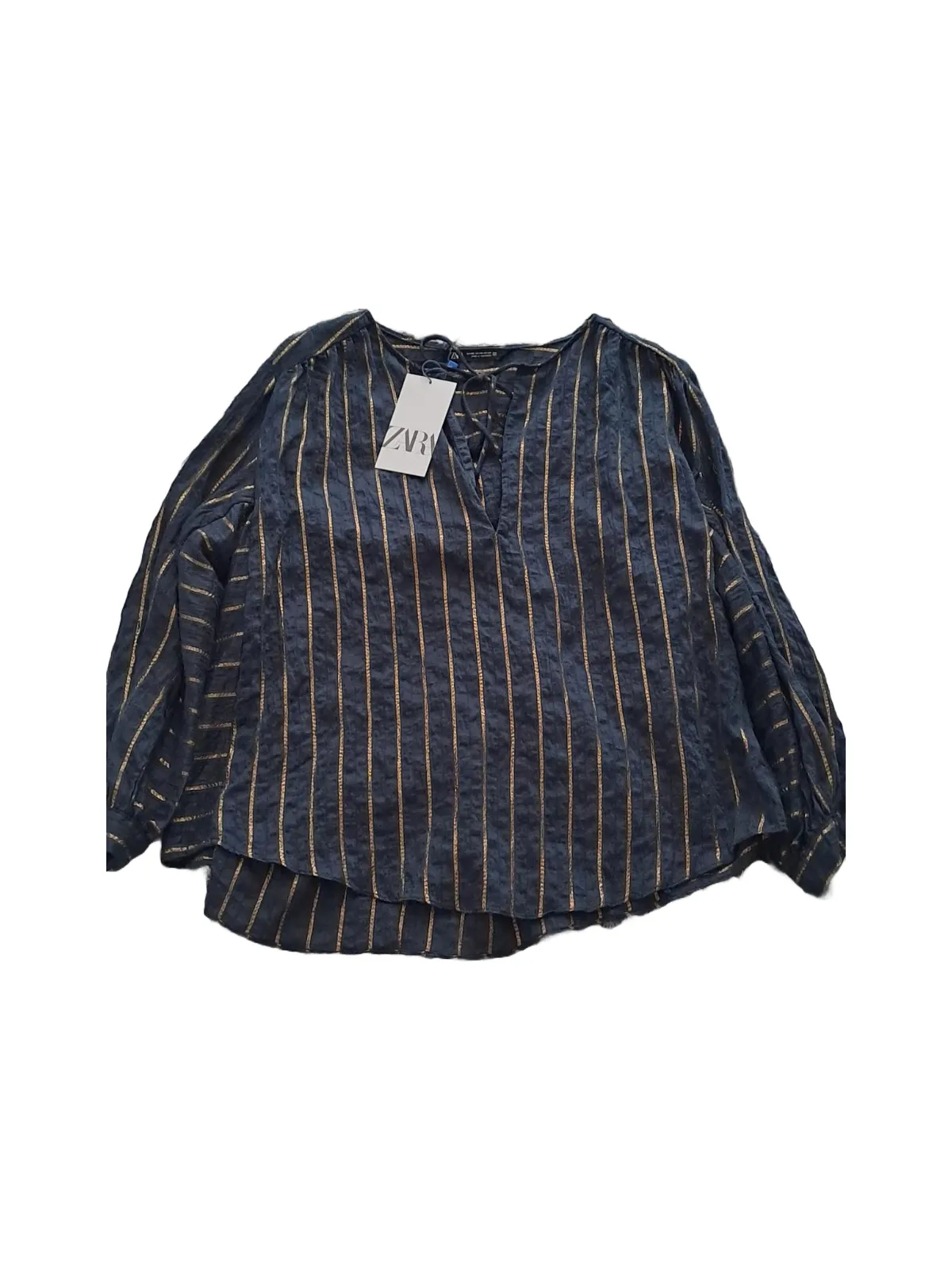 Cămașă Zara EU 34 | Albastru, Normal, Mânecă lungă, Vâscoză