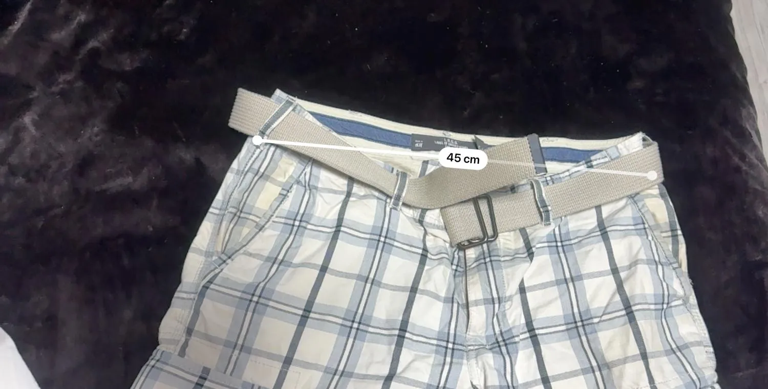 Pantaloni H&M L | Bej, Regular (Standard) fit, Cargo, Carouri, Bumbac - Image 6