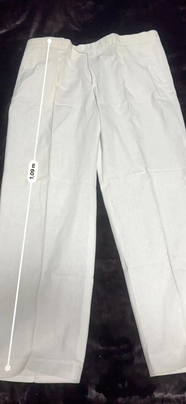 Pantaloni House of Art EU 54 | Alb, Relaxed fit, Chino, In - Image 7