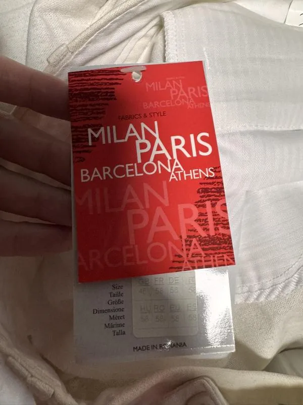 Pantaloni House of Art EU 54 | Alb, Relaxed fit, Chino, In - Image 4