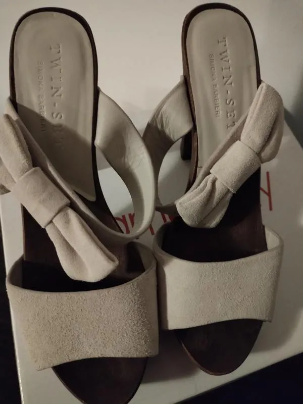 Saboți Twin-Set Simona Barbieri EU 37 | Bej, Piele naturală - Image 2
