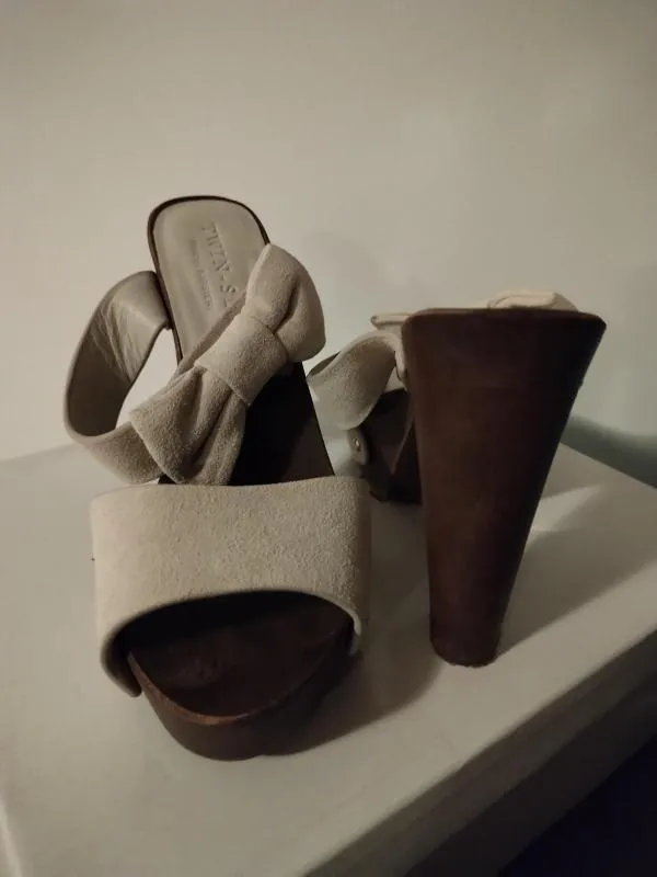 Saboți Twin-Set Simona Barbieri EU 37 | Bej, Piele naturală - Image 3