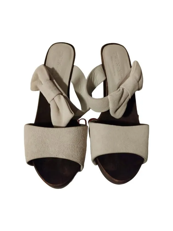 Saboți Twin-Set Simona Barbieri EU 37 | Bej, Piele naturală