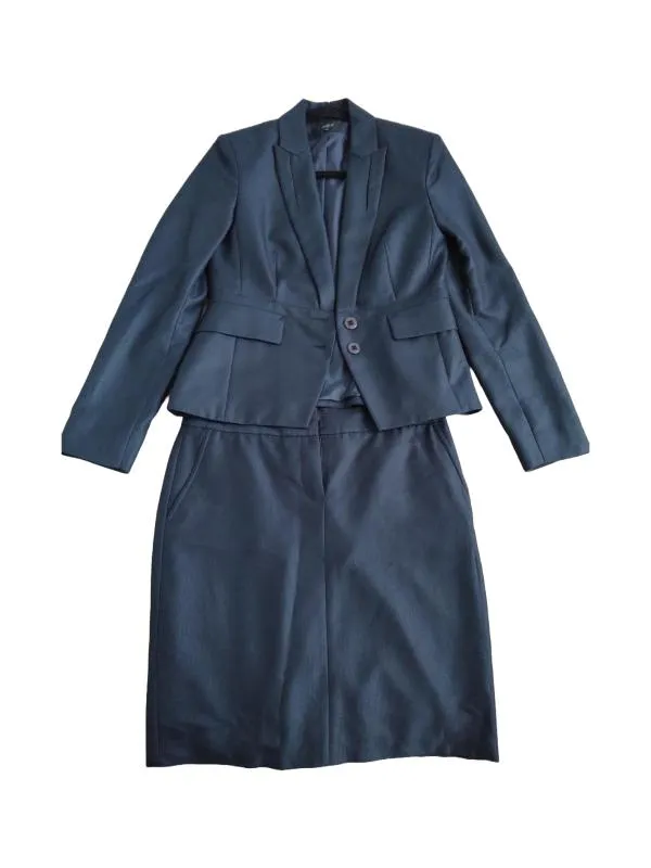 Costum cu sacou și fustă Dika EU 36 | Bleumarin, Vâscoză
