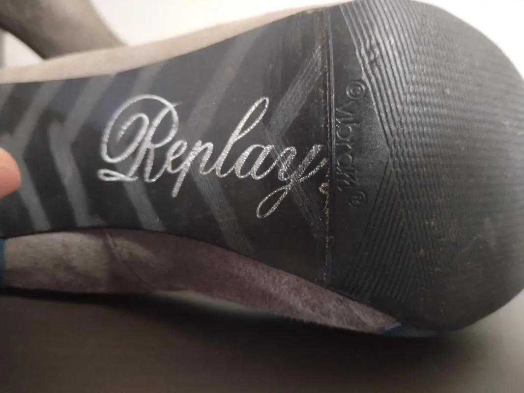 Pantofi cu toc înalt Replay EU 36 | Gri, Piele întoarsă Suede - Image 2