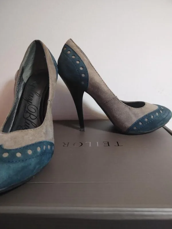 Pantofi cu toc înalt Replay EU 36 | Gri, Piele întoarsă Suede - Image 6