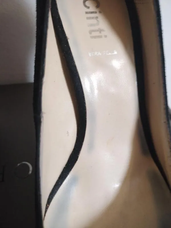 Pantofi cu toc înalt Cinti EU 37 | Negru, Piele întoarsă Suede - Image 6