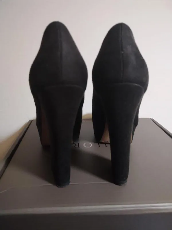 Pantofi cu toc înalt Cinti EU 37 | Negru, Piele întoarsă Suede - Image 2