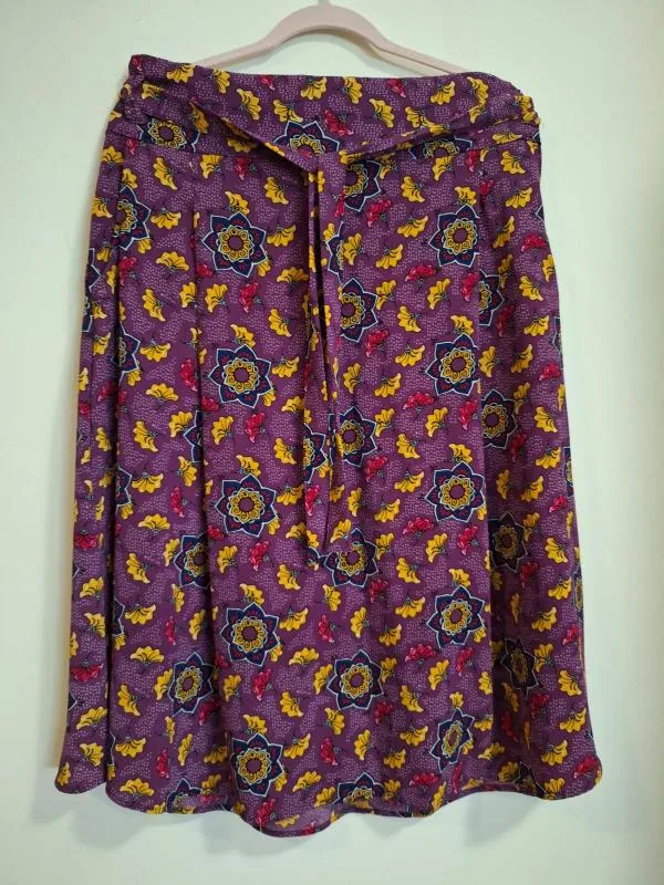 Fustă cloș InExtenso XL | Mov, Midi, Cloș fit, Floral & Tropical, Poliester - Image 7