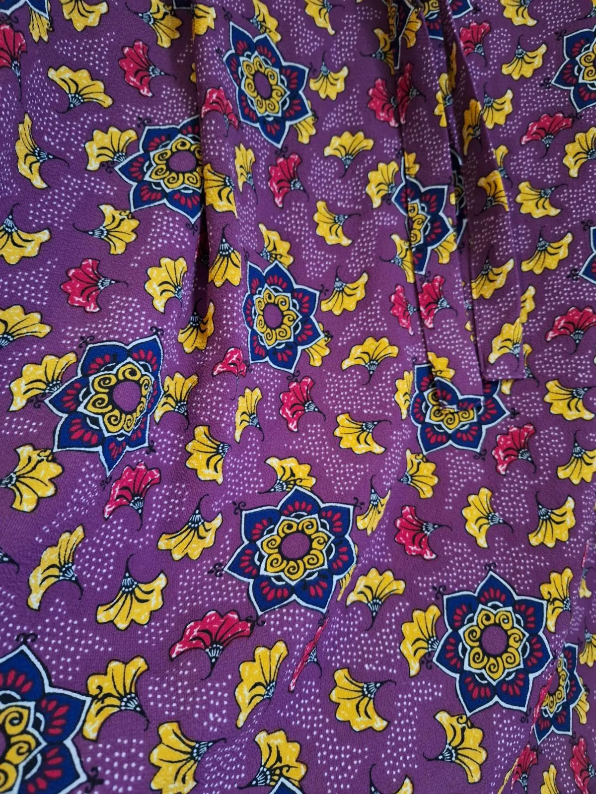 Fustă cloș InExtenso XL | Mov, Midi, Cloș fit, Floral & Tropical, Poliester - Image 4