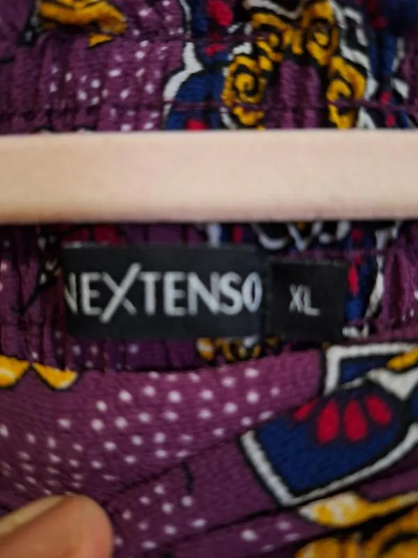 Fustă cloș InExtenso XL | Mov, Midi, Cloș fit, Floral & Tropical, Poliester - Image 5