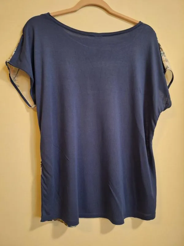 Tricou Orsay L | Gri, Normal, Mânecă scurtă, Floral & Tropical, Vâscoză - Image 3