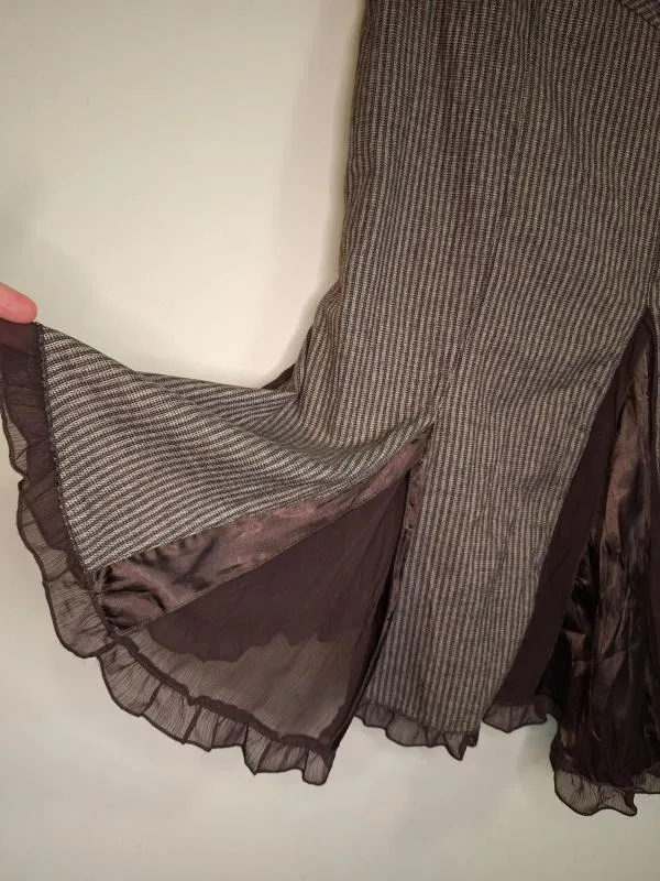 Fustă asimetrică POLEN POE EU 42 | Caramel, Midi, Asimetrică fit, Bumbac - Image 6