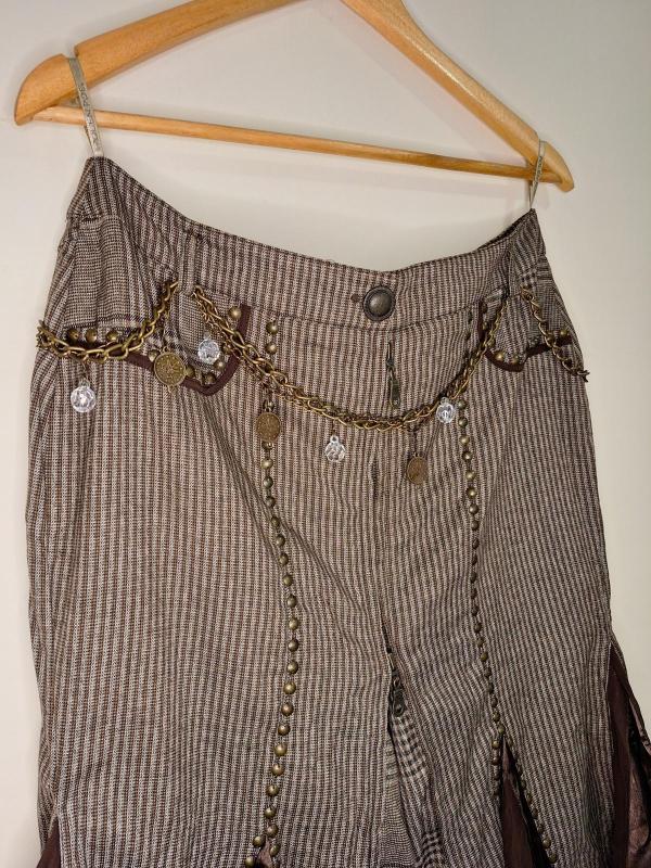 Fustă asimetrică POLEN POE EU 42 | Caramel, Midi, Asimetrică fit, Bumbac - Image 7