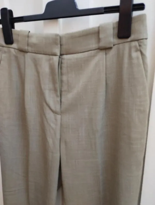 Pantaloni H&M EU 38 | Khaki, Lungi, Tapered (Conici) fit - Image 11