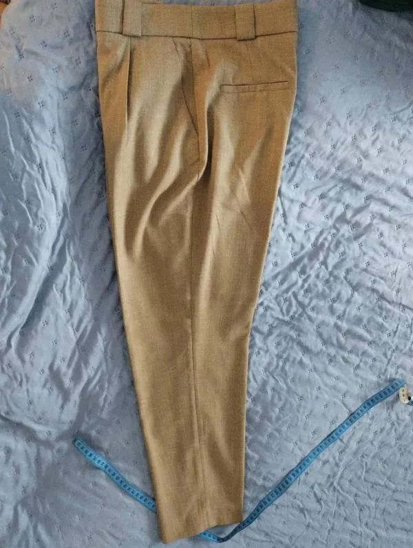 Pantaloni H&M EU 38 | Khaki, Lungi, Tapered (Conici) fit - Image 2
