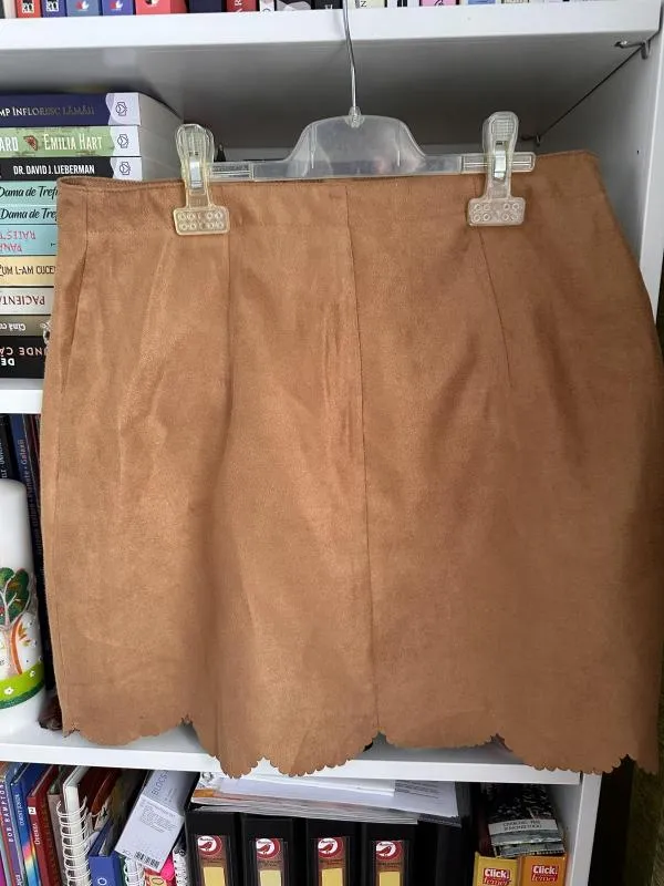 Fustă din piele H&M EU 40 | Maro, Midi, Poliester - Image 3