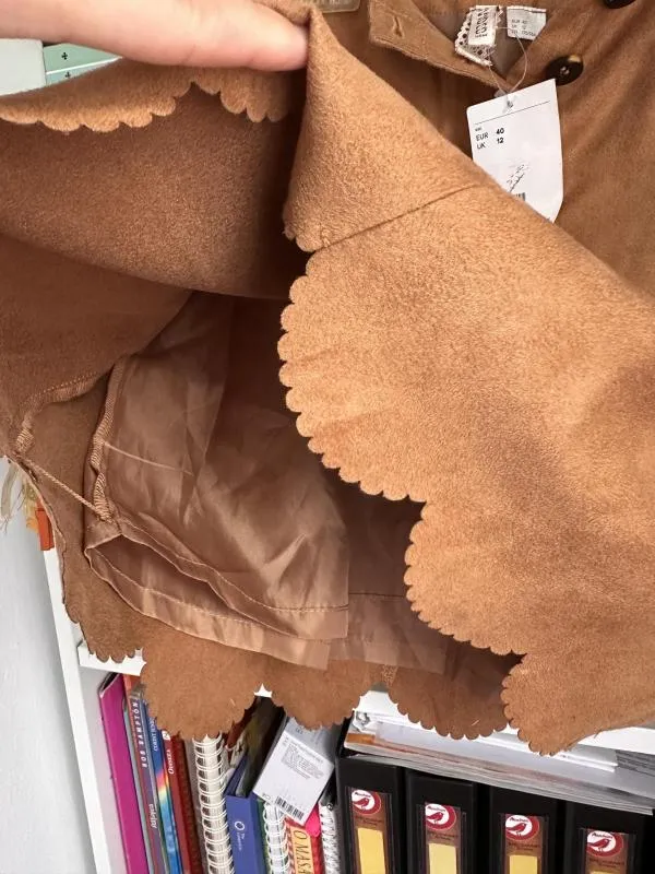 Fustă din piele H&M EU 40 | Maro, Midi, Poliester - Image 6