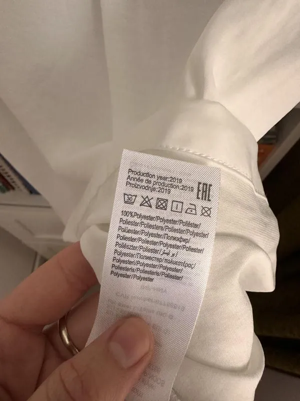 Tricou VILA EU 40 | Alb, Normal, Mânecă scurtă, Poliester - Image 5