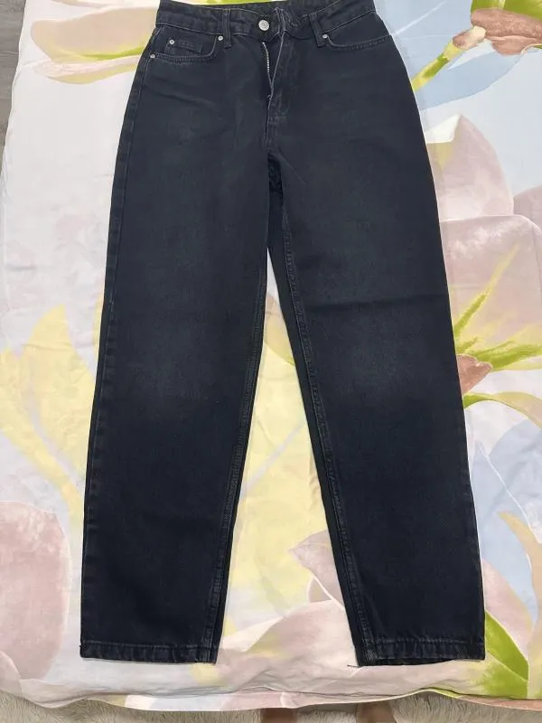 Blugi Trendyol EU 34 | Negru, Lungi, Talie înaltă, Wide Leg fit - Image 2