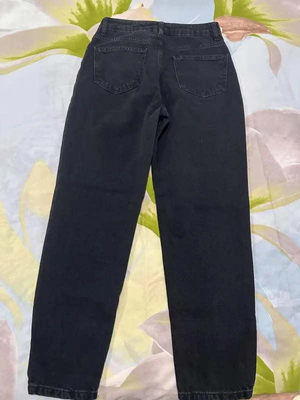 Blugi Trendyol EU 34 | Negru, Lungi, Talie înaltă, Wide Leg fit - Image 3