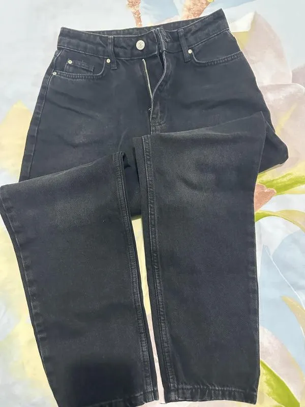 Blugi Trendyol EU 34 | Negru, Lungi, Talie înaltă, Wide Leg fit - Image 4