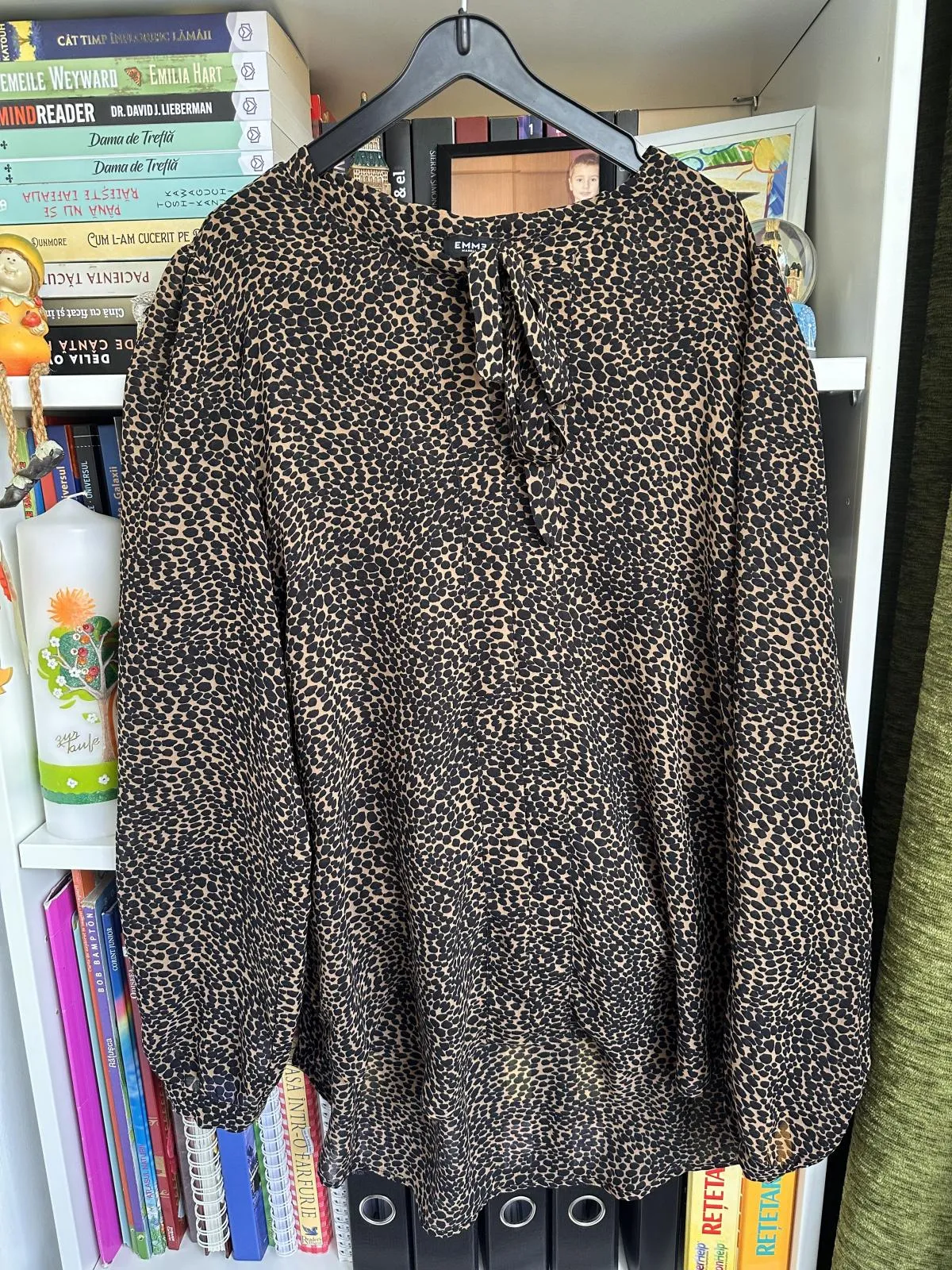 Tunică Marella EU 36 | Maro, Normal, Mânecă lungă, Animal print, Poliester