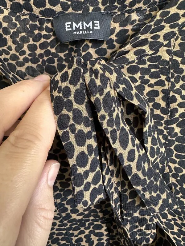 Tunică Marella EU 36 | Maro, Normal, Mânecă lungă, Animal print, Poliester - Image 3