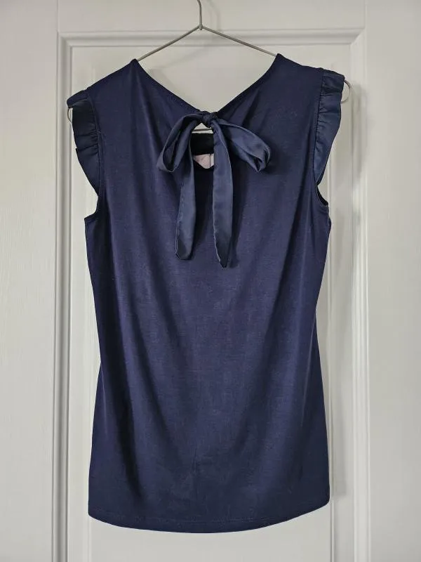 Maiou Orsay S | Bleumarin, Normal, Mânecă scurtă, Floral & Tropical, Vâscoză - Image 3