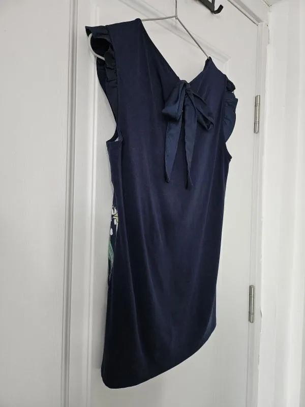 Maiou Orsay S | Bleumarin, Normal, Mânecă scurtă, Floral & Tropical, Vâscoză - Image 6