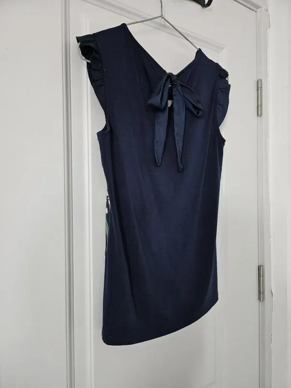 Maiou Orsay S | Bleumarin, Normal, Mânecă scurtă, Floral & Tropical, Vâscoză - Image 8